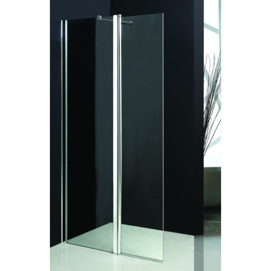 Shower Door con Puerta Abatible 100 cm Vidrio Templado 6 mm