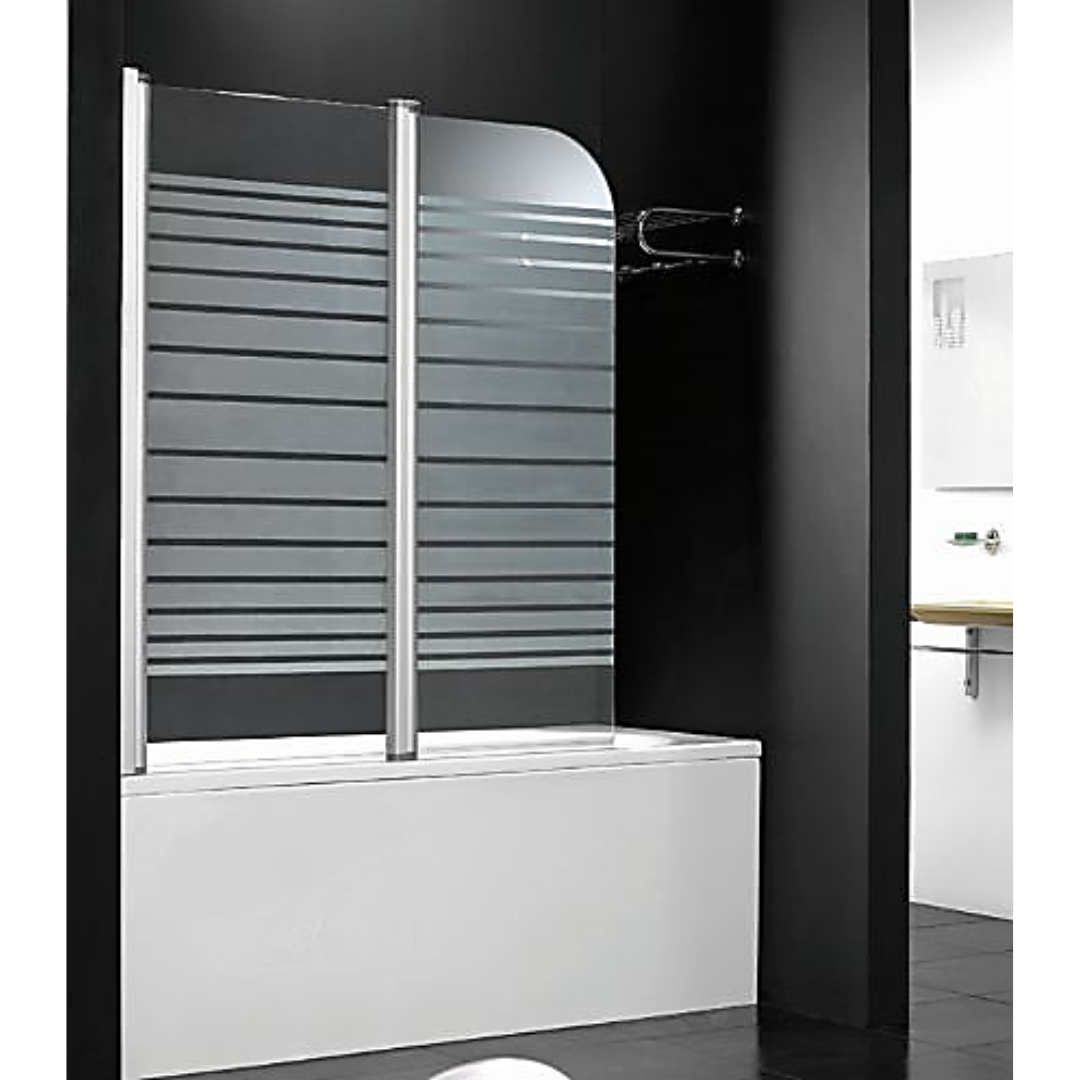 Shower Door para Tina 120 cm Puerta Abatible Vidrio Templado 6 mm