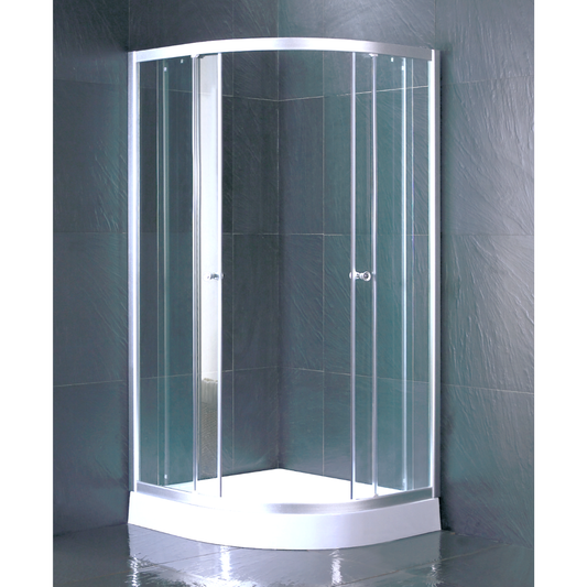 Cabina de Ducha 80x80 cm Puertas Correderas Vidrio Templado 5 mm