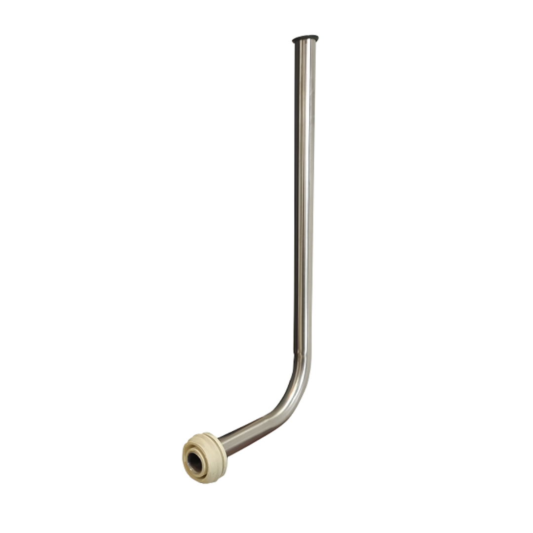 Tubo Conexión Fluxómetro en L para Inodoro 1” Acero Inoxidable 304