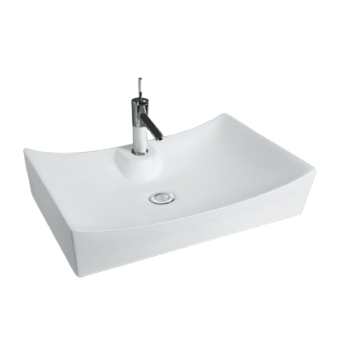 Lavamanos de Sobreponer Blanco 67 cm Cerámica