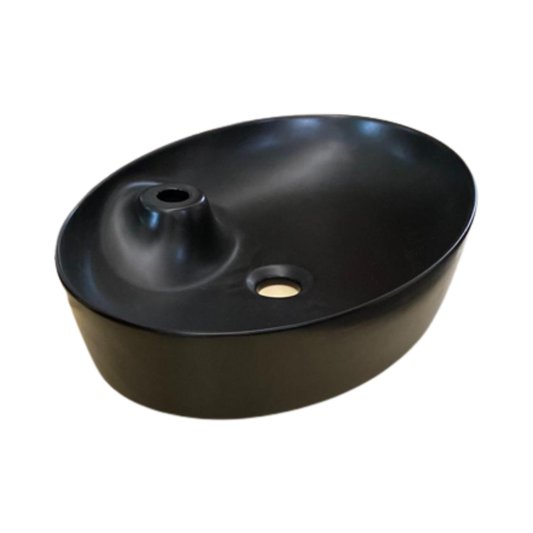 Lavamanos de Sobreponer Ovalado 54 cm Negro Mate Chelm Black