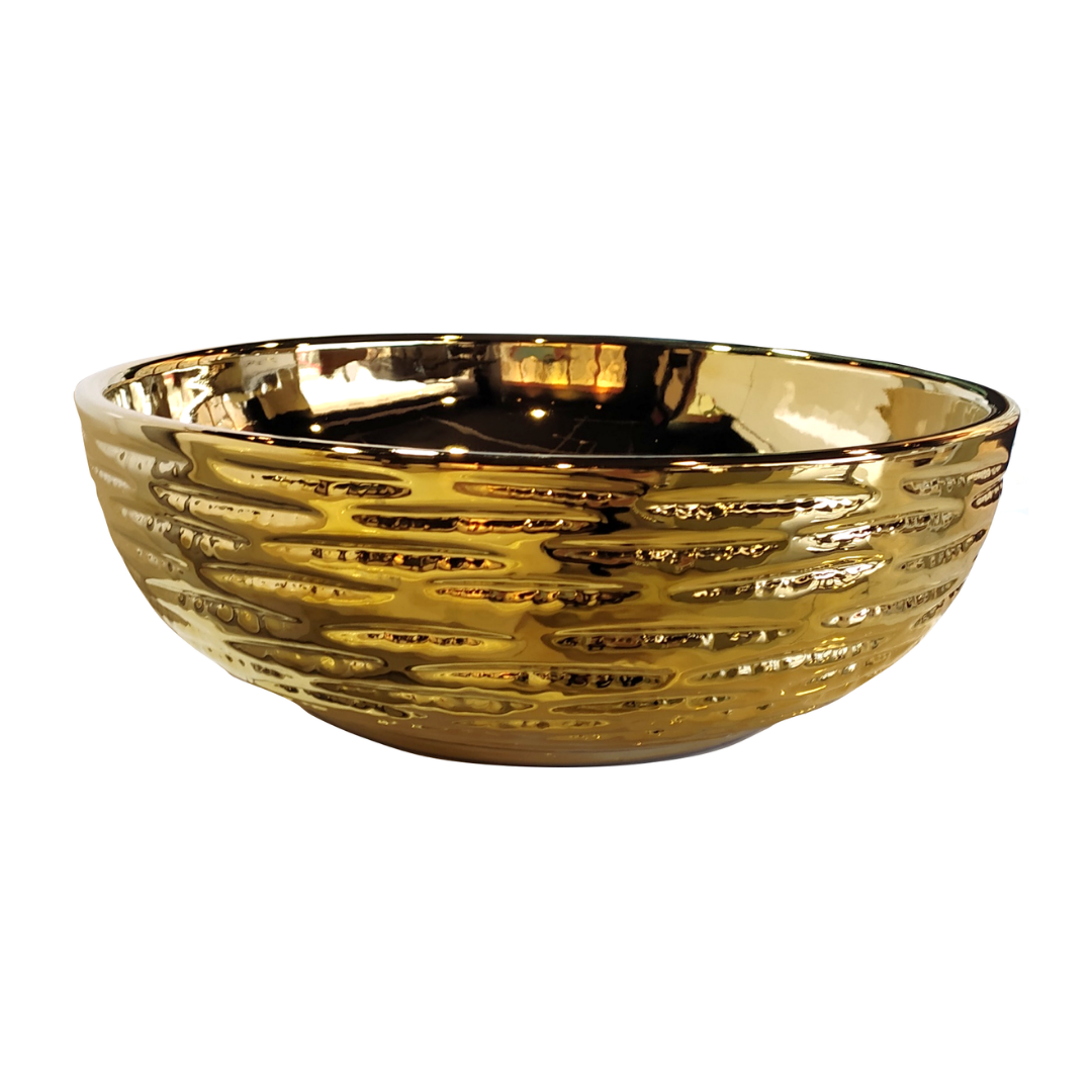 Lavamanos de Sobreponer 40,5 cm Dorado Cerámica Brillante Wels