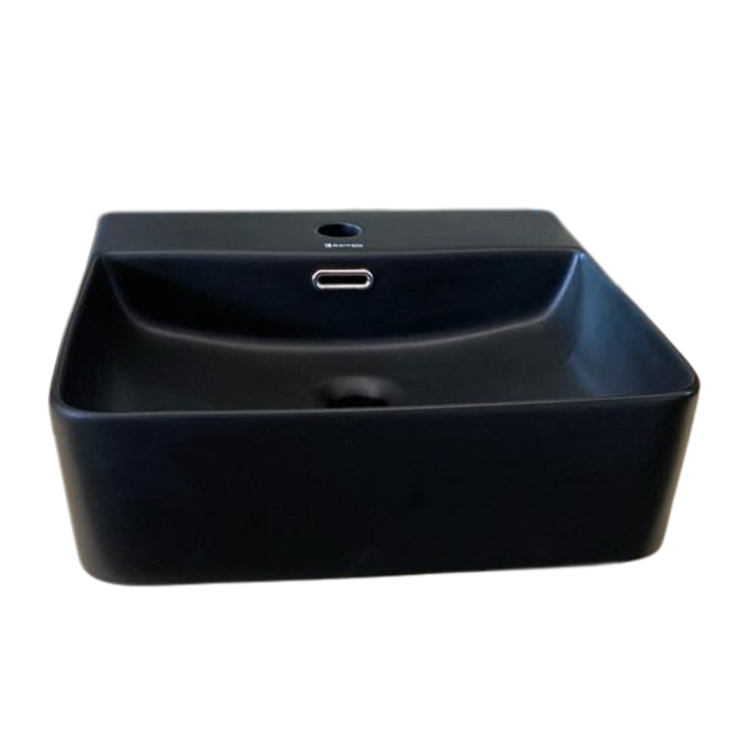Lavamanos de Sobreponer 42 x 42 cm Negro Mate Radom Black