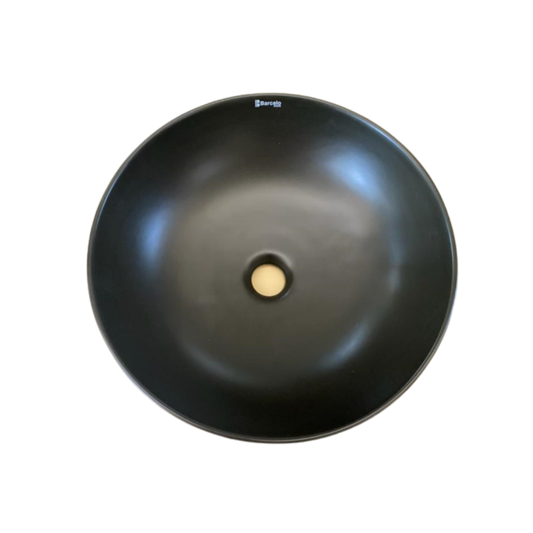 Lavamanos de Sobreponer Redondo 41 cm Negro Mate Lublin Black